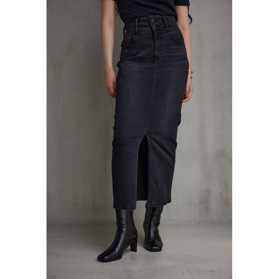 azul スカート デニム center slit denim midi skirt オファー レディース