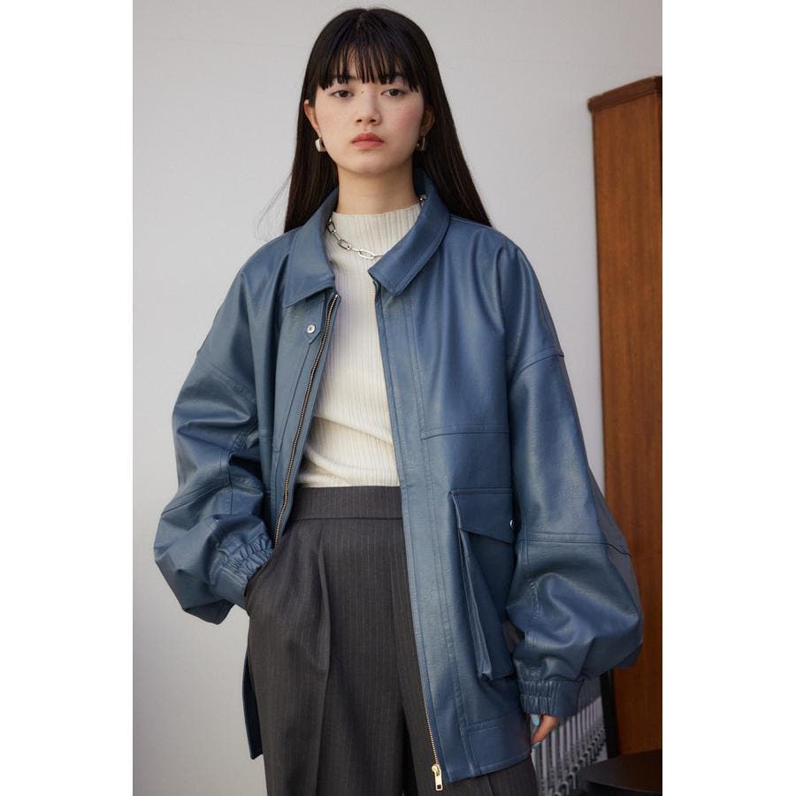 フェイクレザーオーバーブルゾン[品番：AZLW0021666]｜AZUL BY MOUSSY 