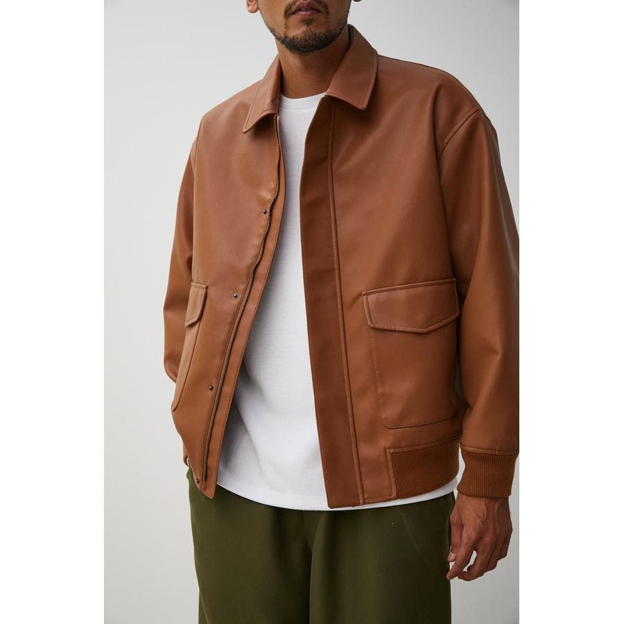 FAUX LEATHER A-2 FLIGHT JACKET[品番：AZLW0020289 