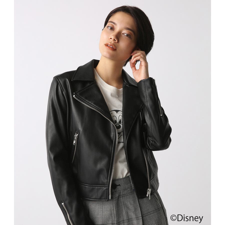 合皮ダブルライダースジャケット[品番：AZLW0012629]｜AZUL BY MOUSSY