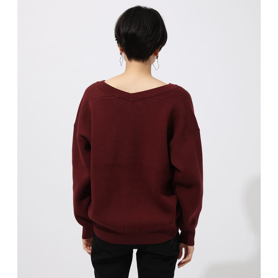 SWEATTER V/N TOPS/スウェッターVネックトップス[品番：AZLW0016268