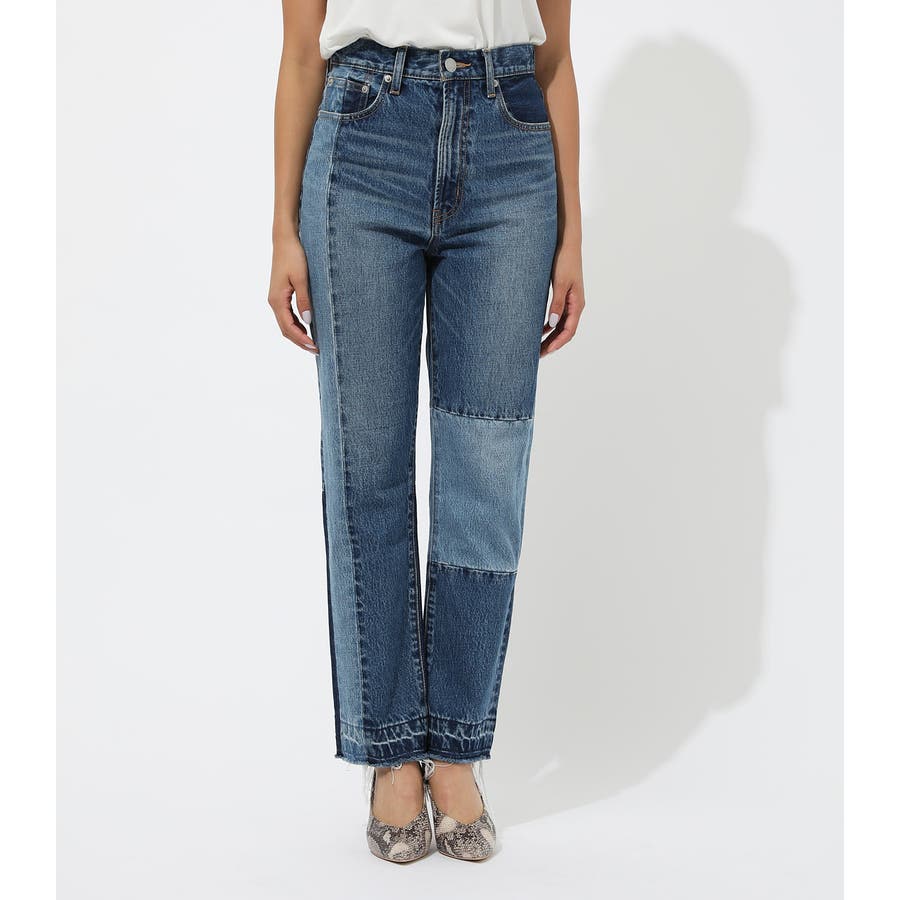 PATCHWORK DENIM STRAIGHT/パッチワークデニムストレート[品番