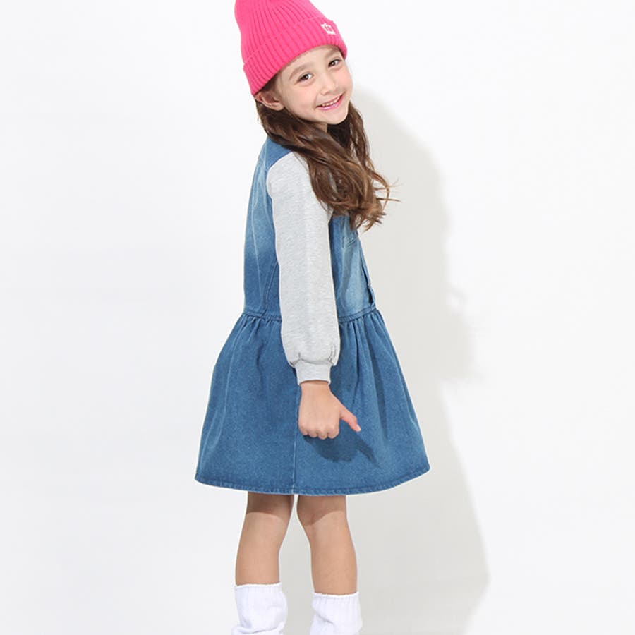 袖切替デニムワンピース 7639K[品番：BYDK0005542]｜BABYDOLL（ベビー