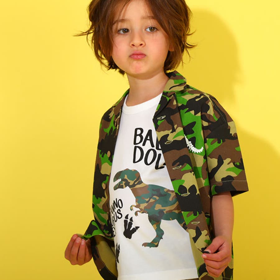 迷彩恐竜Tシャツ 8074K[品番：BYDK0005840]｜BABYDOLL（ベビードール