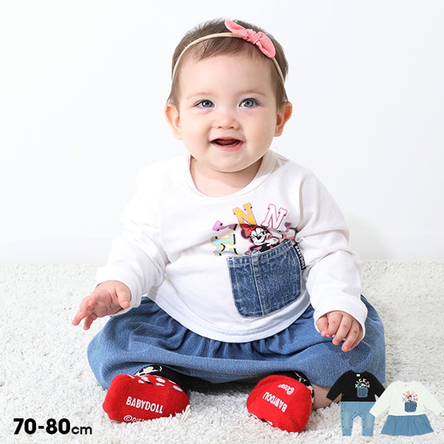 ディズニー デニムポケット 切替ロンパース  8739B[品番：BYDK0006061]｜BABYDOLL（ベビードール）のキッズファッション通販｜SHOPLIST（ショップリスト）