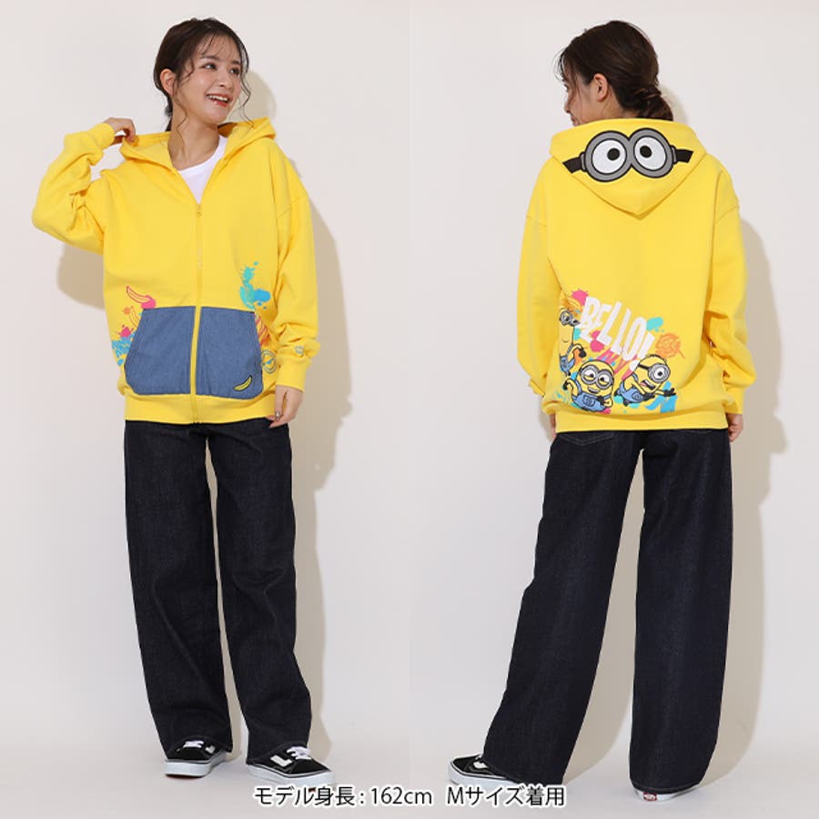 新品ミニオンパーカー♡size Ⓜ︎ OUTLET】50%OFF SALE 親子お揃い ミニオン なりきるフードジップ