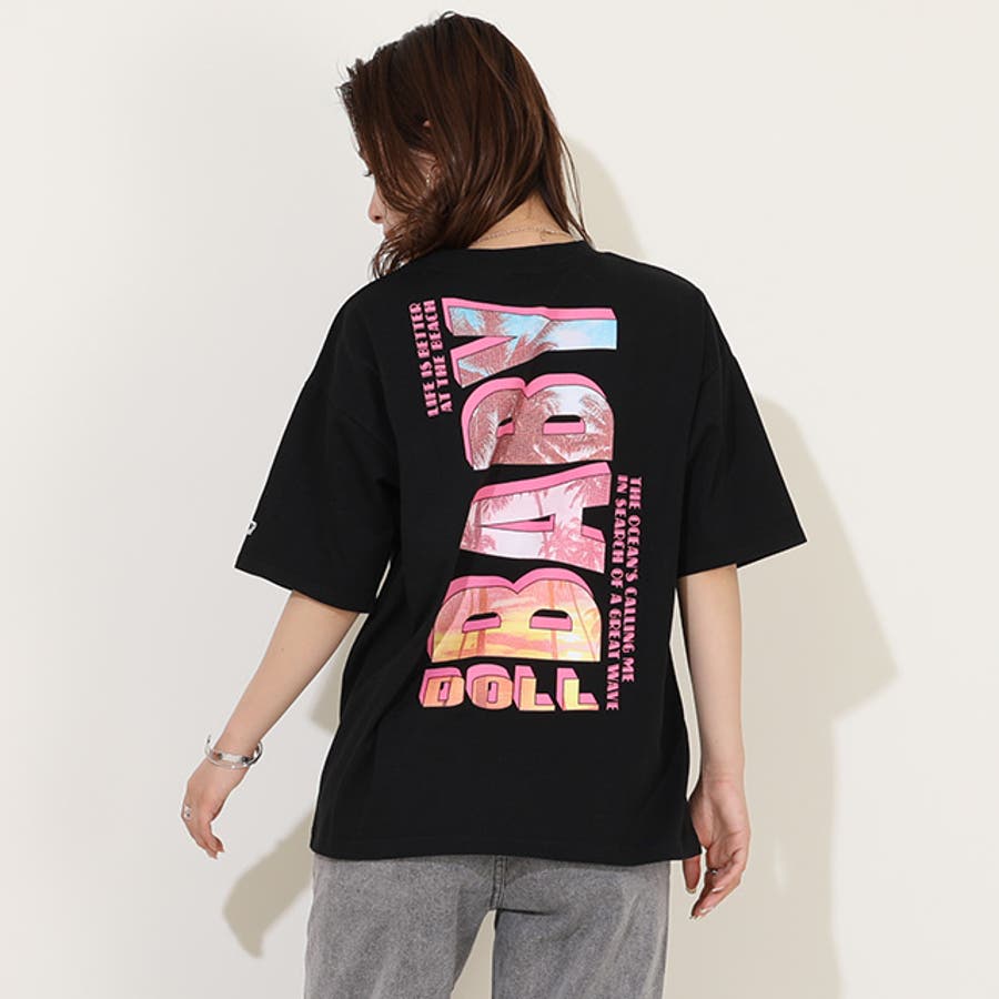 親子お揃い バック転写ロゴTシャツ 9423A[品番：BYDK0006684