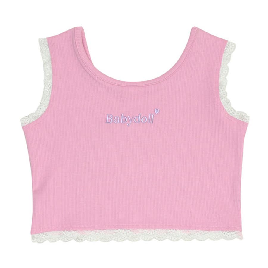 レースリブタンクトップ 0505K[品番：BYDK0007352]｜BABYDOLL（ベビー