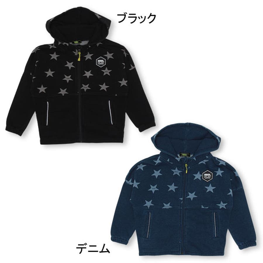 BBDL 星柄ジップパーカー 4399K (ボトムス別売)[品番：BYDK0003676