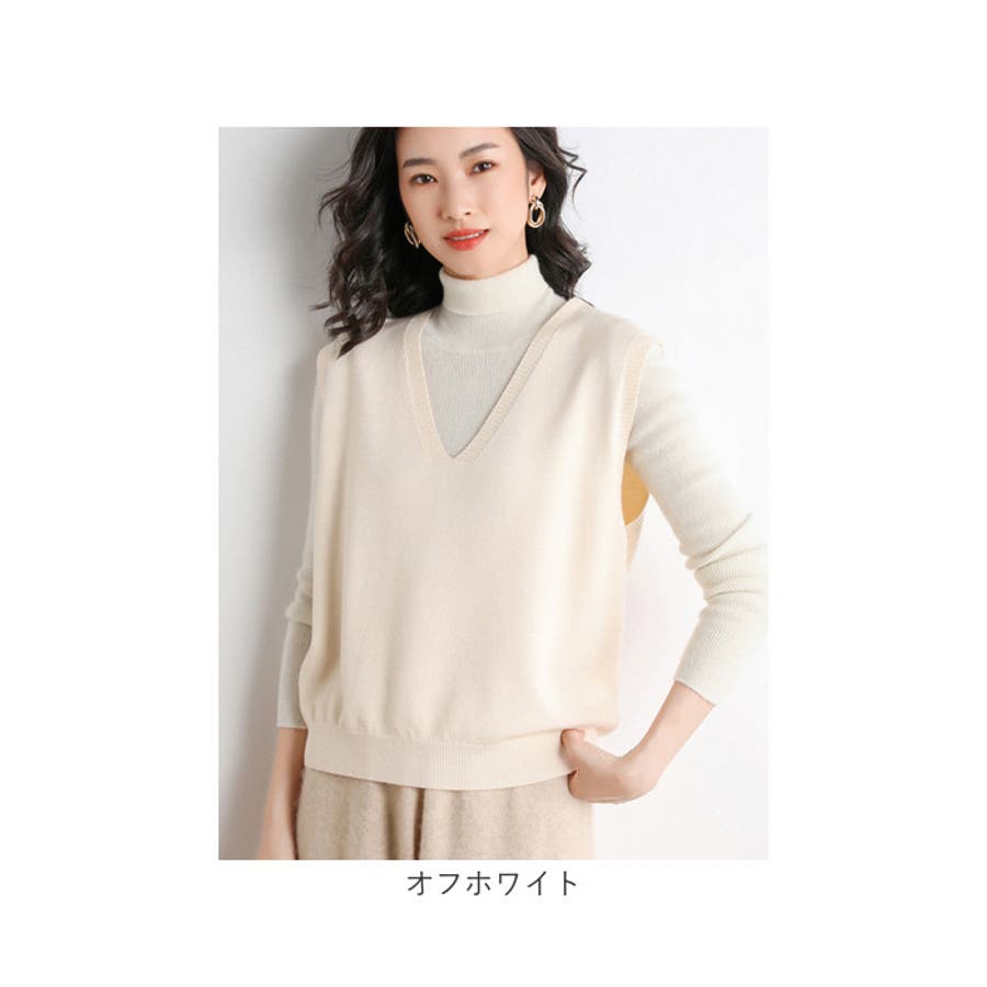 ニット ベスト Vネック 春秋冬 ysvest5258[品番：BCYW0022752]｜BACKYARD  FAMILY（バックヤードファミリー）のレディースファッション通販｜SHOPLIST（ショップリスト）