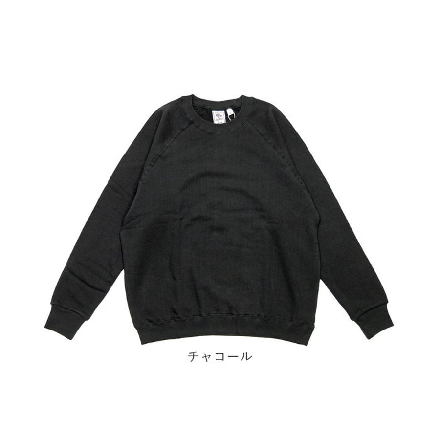 JEMORGAN 柔編み裏毛ラグランスウェットクルー[品番