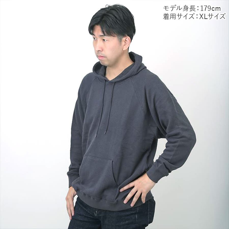 JEMORGAN 柔編み裏毛ラグランスウェットプルパーカ[品番