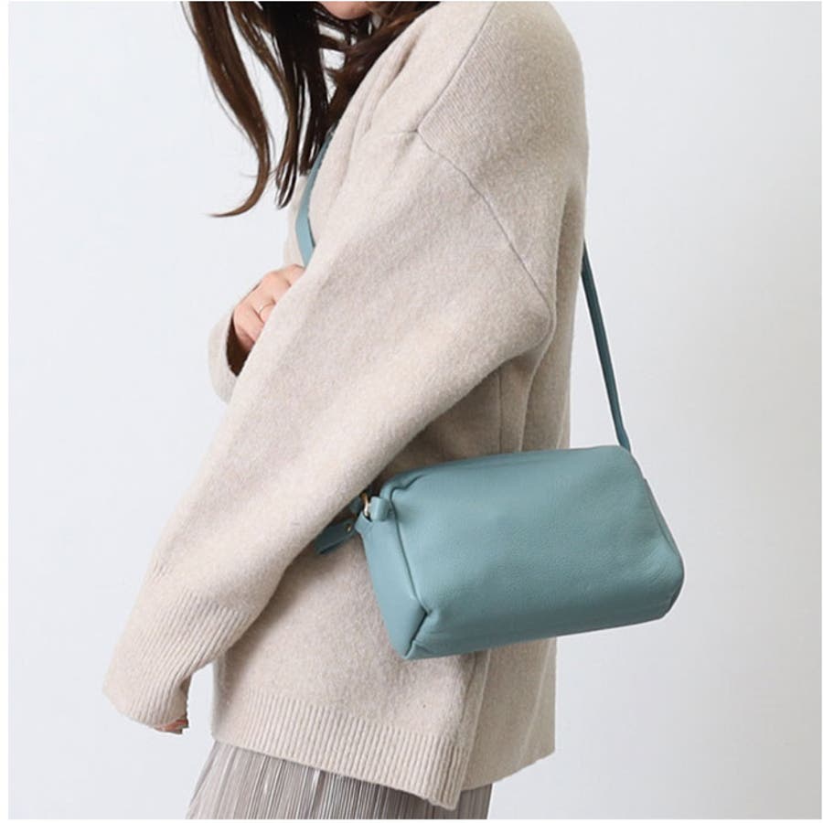 海外輸入 インボイス COOCO シュリンクレザー横型2層ショルダーバッグ[品番 ロック、ポップス