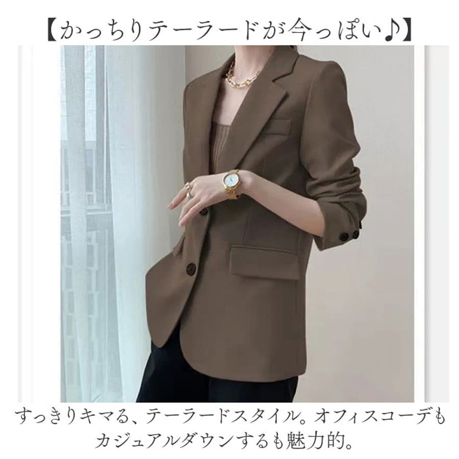 index ジャケット ノーカラージャケット 「通勤・セレモニー