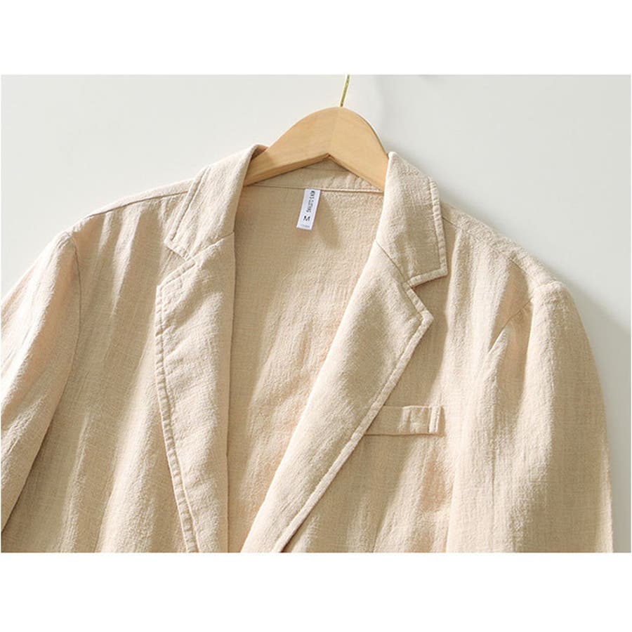 麻ジャケット メンズ 春夏用 テーラードジャケット[品番