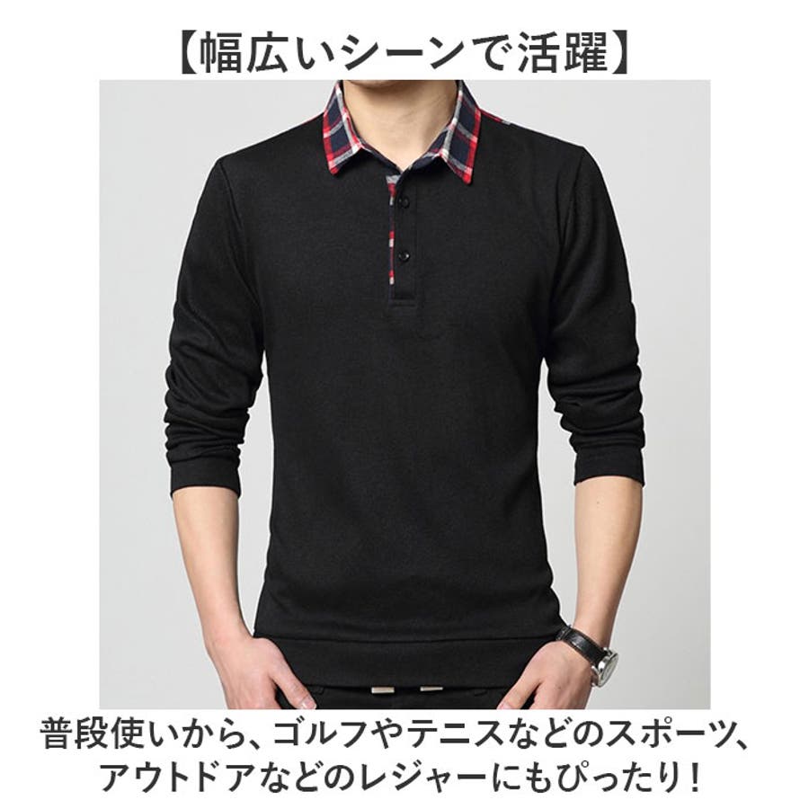 ポロシャツ メンズ 長袖ポロシャツ[品番：BCYW0031853]｜BACKYARD  FAMILY（バックヤードファミリー）のレディースファッション通販｜SHOPLIST（ショップリスト）