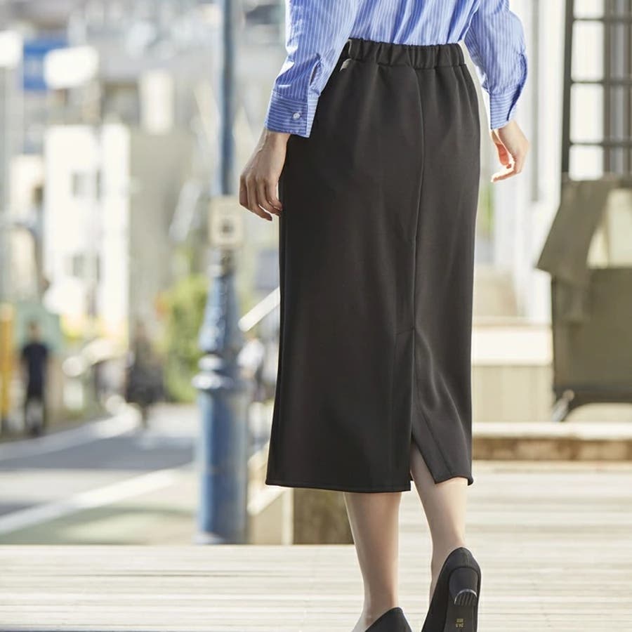 軽・楽・美のジャージ素材で走れるタイトスカート[品番
