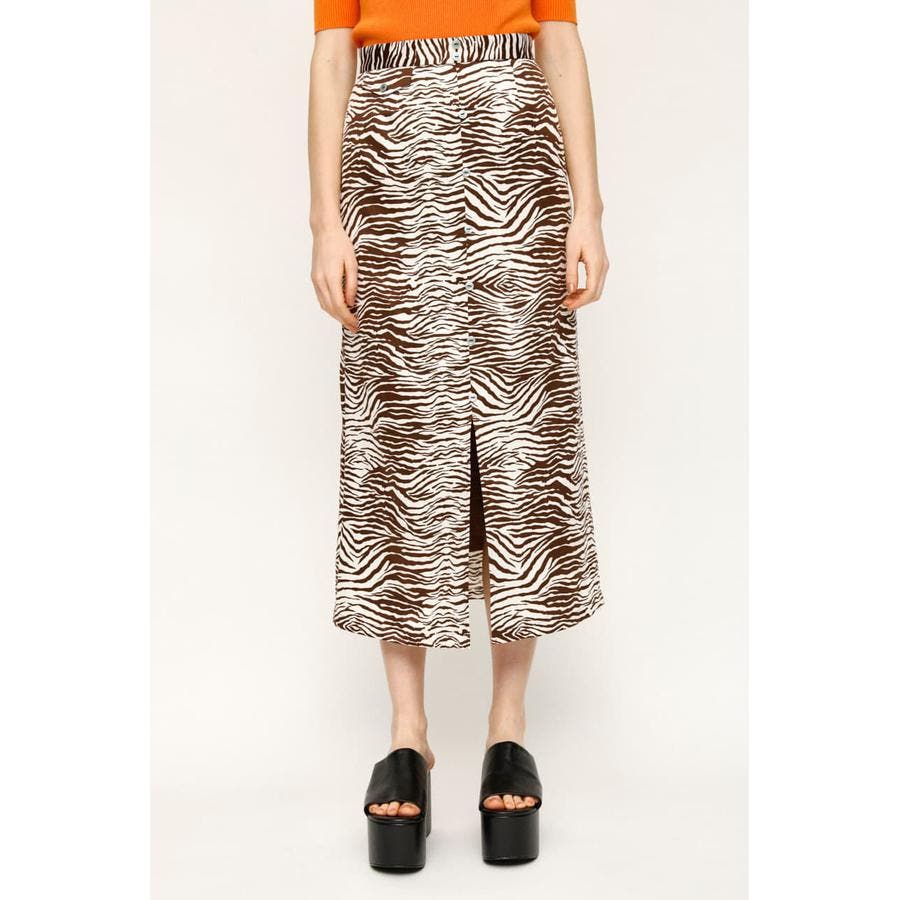 ZEBRA FRONT BUTTON SLIT スカート[品番：BJLW0020412]｜SLY OUTLET