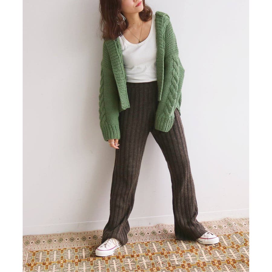 SLOBE citron バイカラーリブニットパンツ◇[品番：BYCW0000721]｜B.C  STOCK（ベーセーストック）のレディースファッション通販｜SHOPLIST（ショップリスト）
