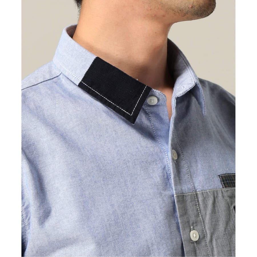 B.C STOCK＞ オックスパッチワークシャツ[品番：BYCW0009701]｜B.C  STOCK（ベーセーストック）のメンズファッション通販｜SHOPLIST（ショップリスト）