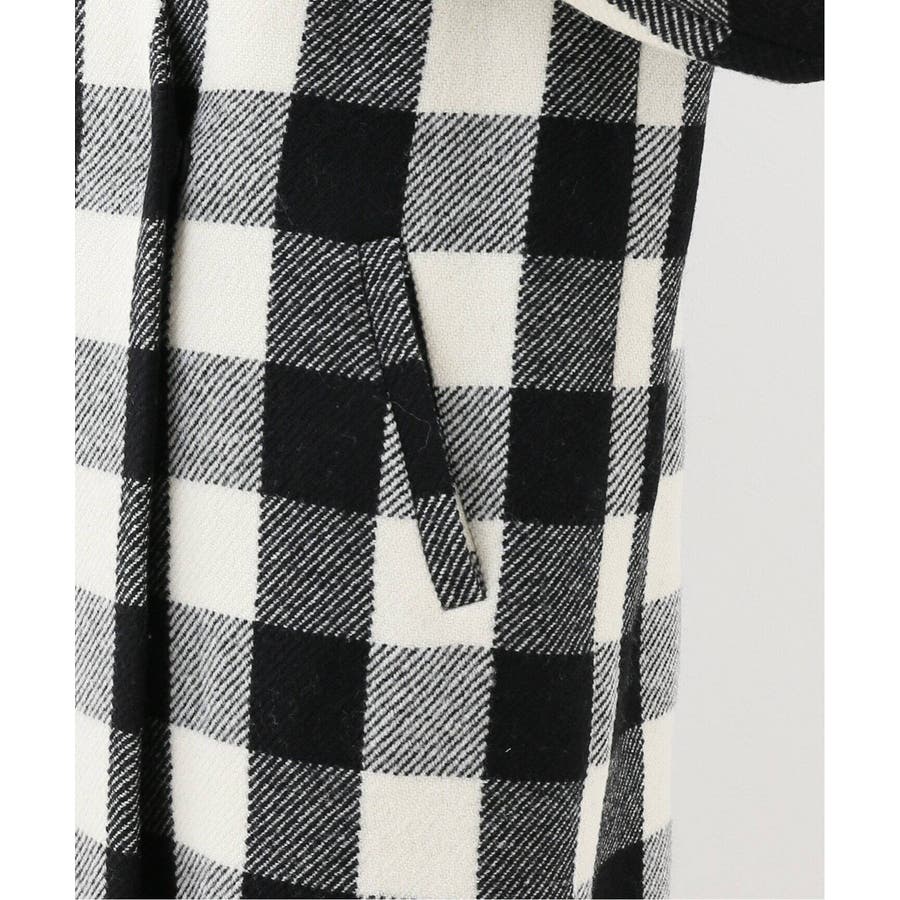 Spick and Span＞ ブロックチェックVカラーロングコート◇[品番