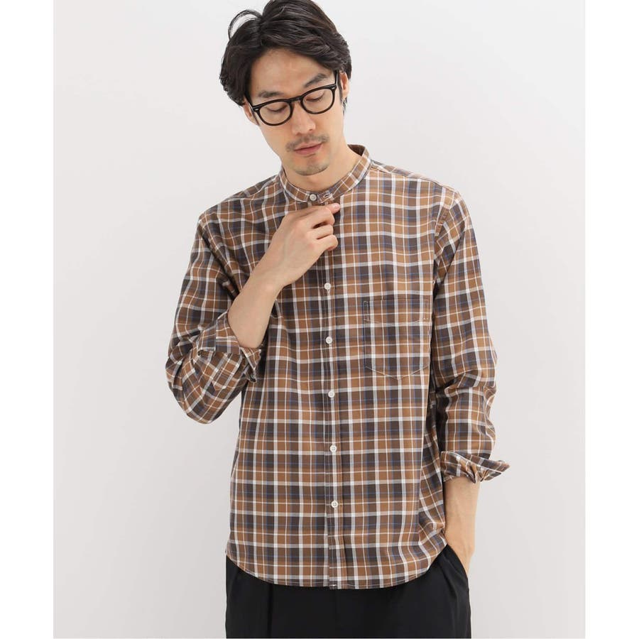EASY LAZY チェックバンドカラーシャツ[品番：BYCW0003572]｜B.C  STOCK（ベーセーストック）のメンズファッション通販｜SHOPLIST（ショップリスト）