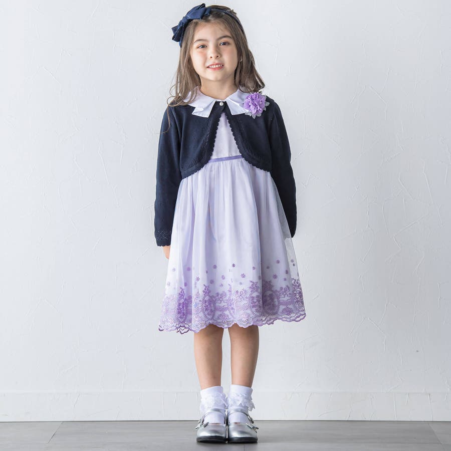 チュールレース+サテンワンピース (110~130cm)[品番：BEBK0008123]｜BeBe（ベベ）のキッズファッション通販｜SHOPLIST（ショップリスト）