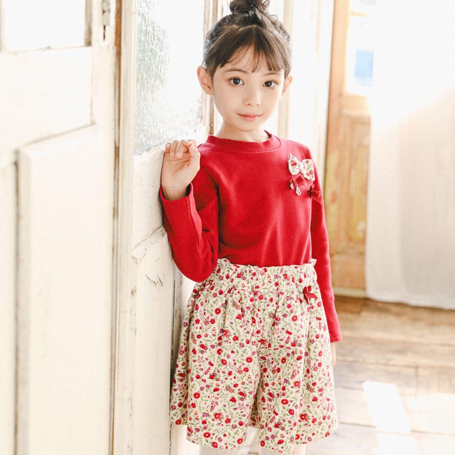 カバリエレ アズーロ花柄キュロットパンツ[品番：BEBK0007986]｜BeBe（ベベ）のキッズファッション通販｜SHOPLIST（ショップリスト）