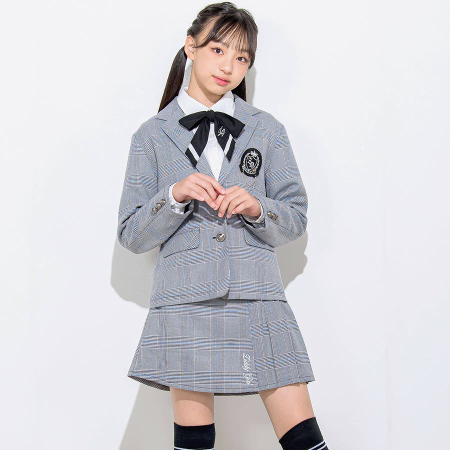 ニコ☆プチ 掲載 】エンブレムワッペン付きジャケット(130~160cm
