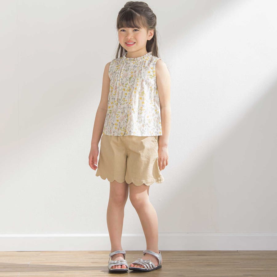 110-140cm】裾スカラップショートパンツ（ショートパンツ