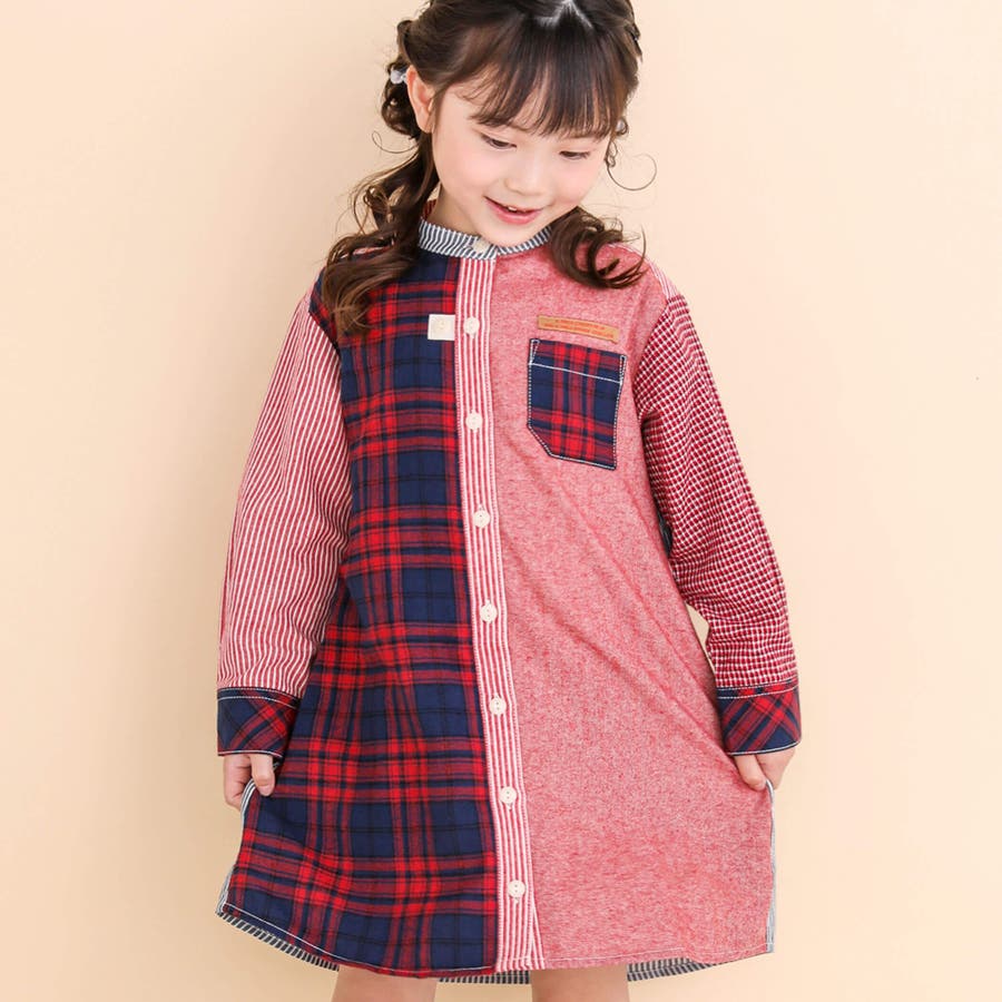 23SS☆PAMEO POSE ベルト付き クレイジーパターン シャツワンピース