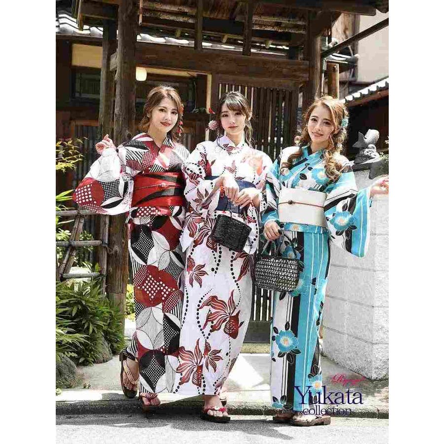 【値下げ】 浴衣 白地 金魚柄[品番：RV000007876]｜Ryuyu（リューユ）の 着物・浴衣