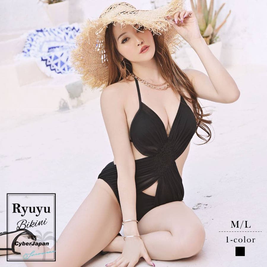水着 モノキニ 黒[品番：RV000005305]｜Ryuyu（リューユ）の