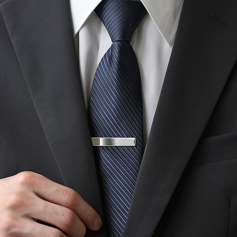 ネクタイピンタイバータイクリップステンレスシンプルネクタイピン