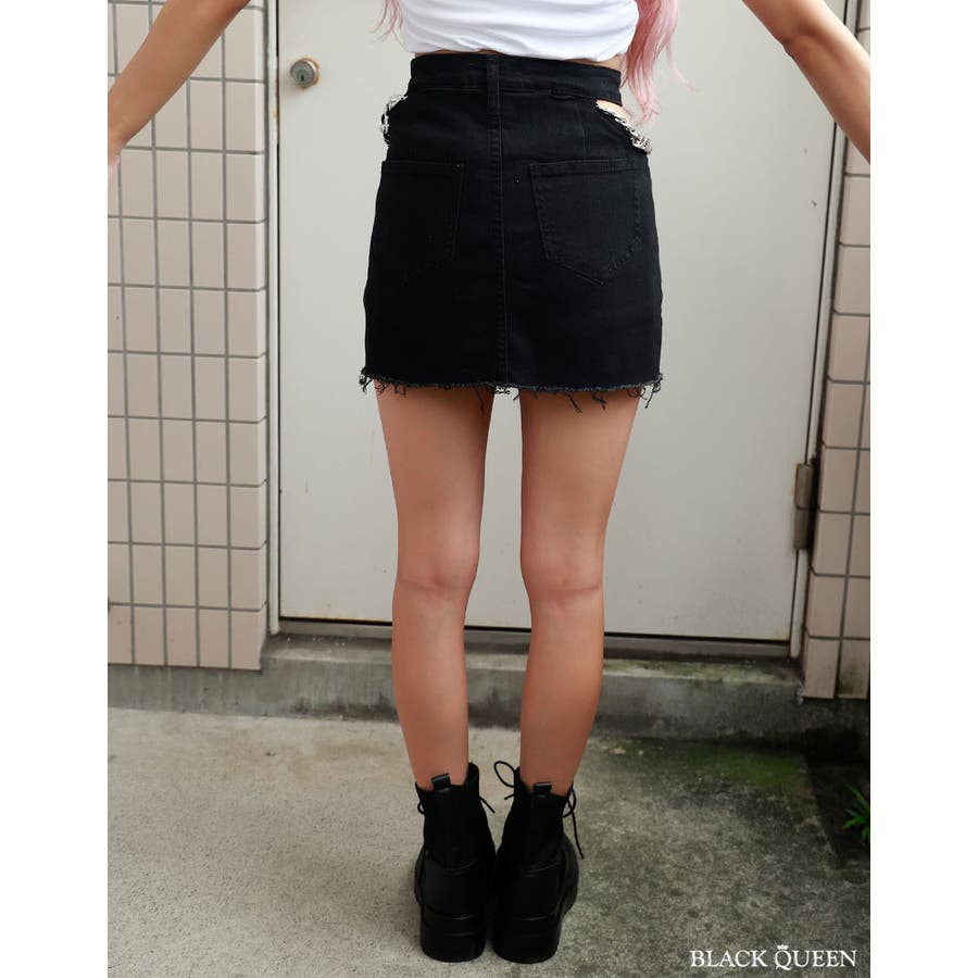 チェーン付きカットミニスカート【ちゃんかお着用】kegy[品番：BCQW1876069]｜BLACK QUEEN （ブラッククイーン  ）のレディースファッション通販｜SHOPLIST（ショップリスト）