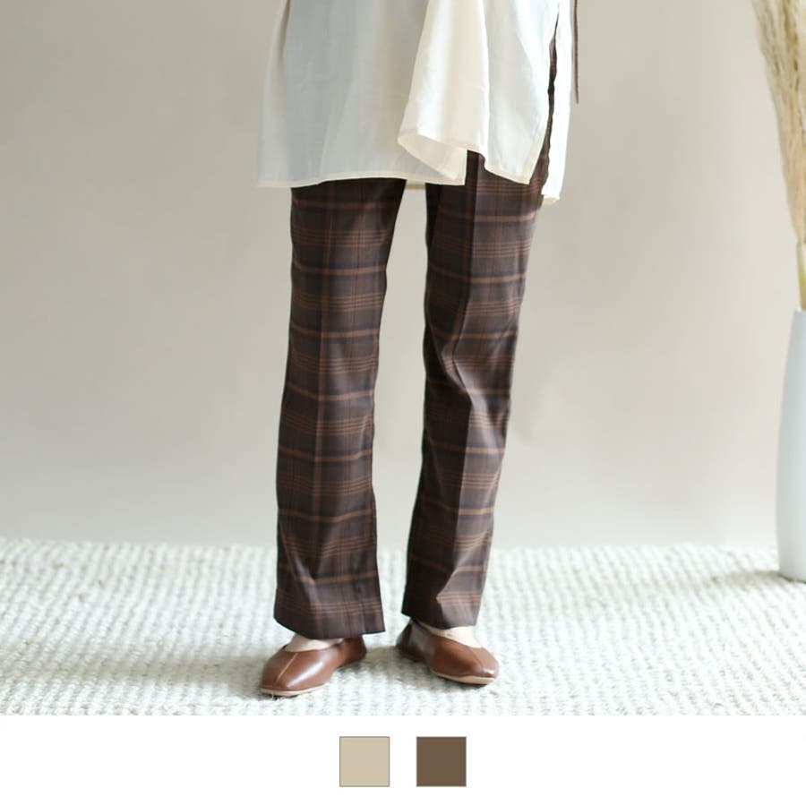 チェック スラックス パンツ 品番 qw Noahl ノアル のレディースファッション通販 Shoplist ショップリスト