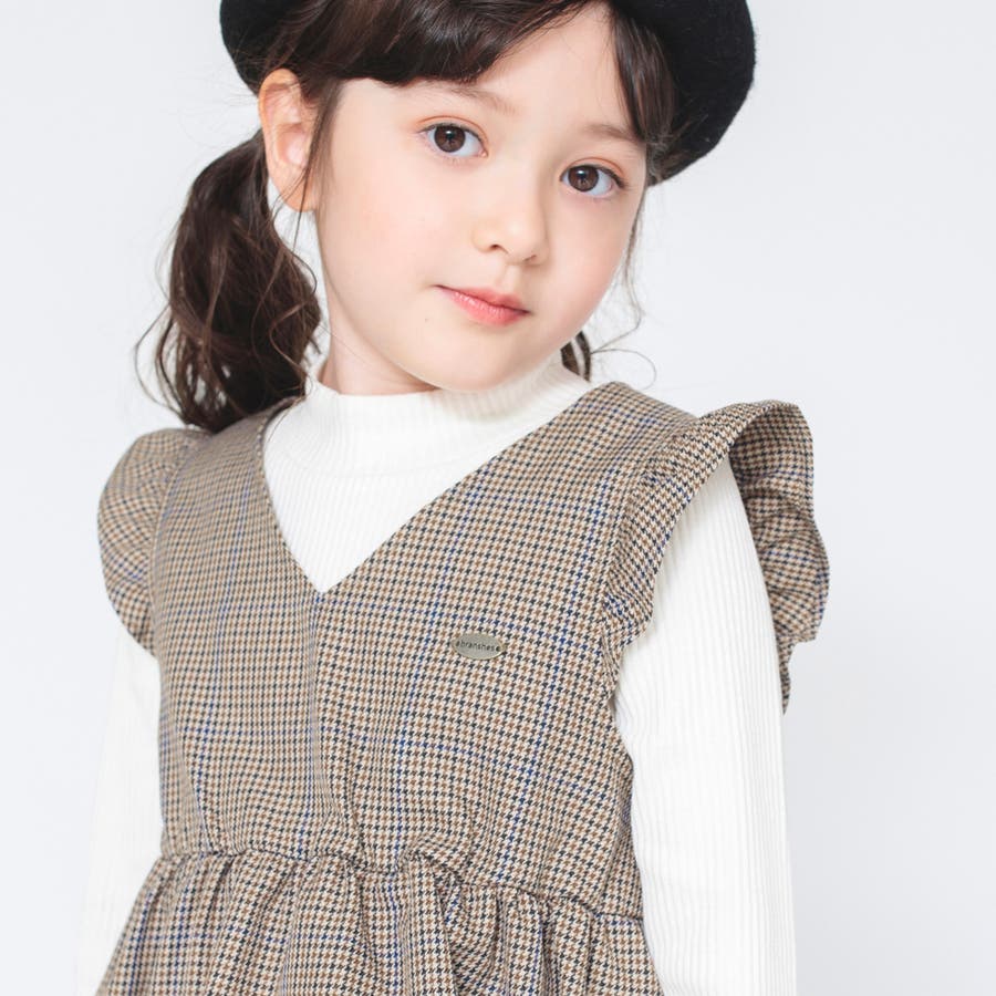 ペア】チェック柄チュニック 子供服 キッズ[品番：BRSK0002926