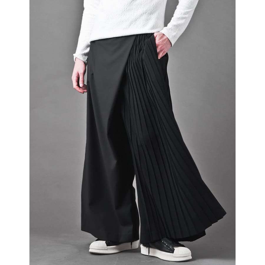 HAKAMA(ハカマ)プリーツ ラップワイドパンツ BUFFALO[品番