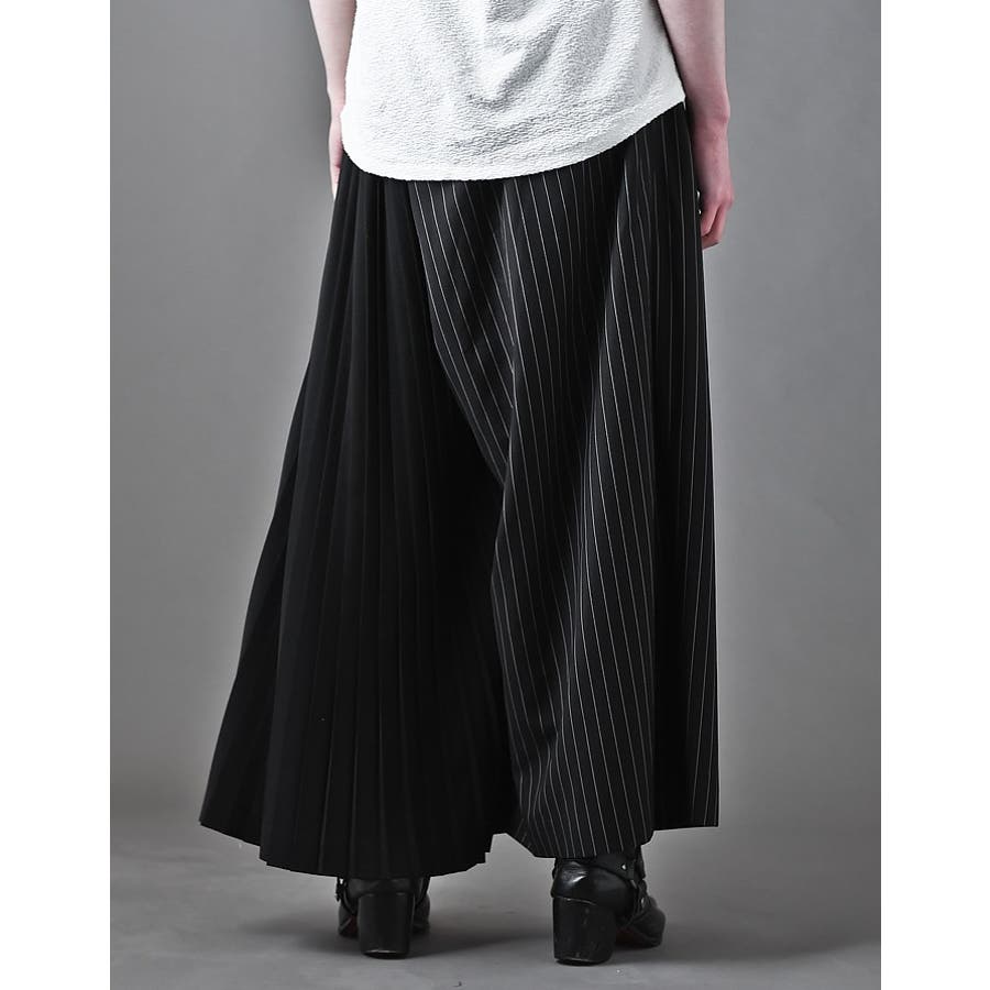 Ka na ta ワイドハカマパンツ プリーツデザイン【FREE】総丈約80cm HAKAMA(ハカマ)プリーツ ラップワイドパンツ BUFFALO[品番