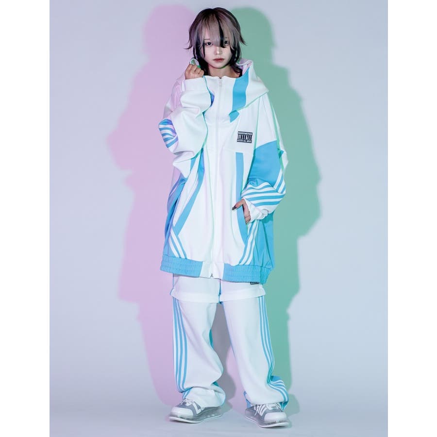 KOCHE】SILKカラーブロック パッチワーク オーバーサイズ ポロシャツ