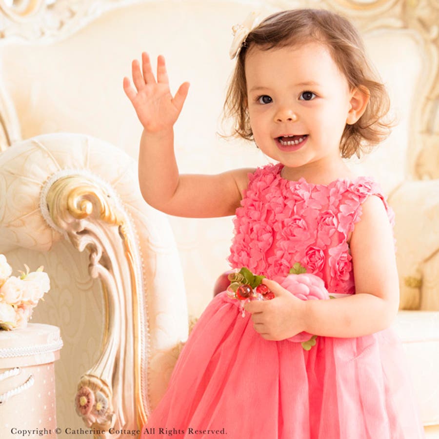 バラいっぱいラメチュールベビードレス 80 90cm 品番 Catk Catherine Cottage キャサリンコテージ のキッズファッション通販 Shoplist ショップリスト
