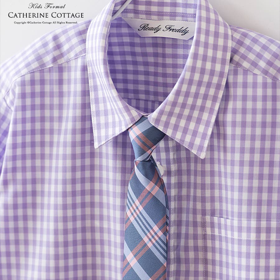 男の子 ネクタイ付きギンガムチェックシャツ 春先行 品番 Catk Catherine Cottage キャサリンコテージ のキッズファッション通販 Shoplist ショップリスト