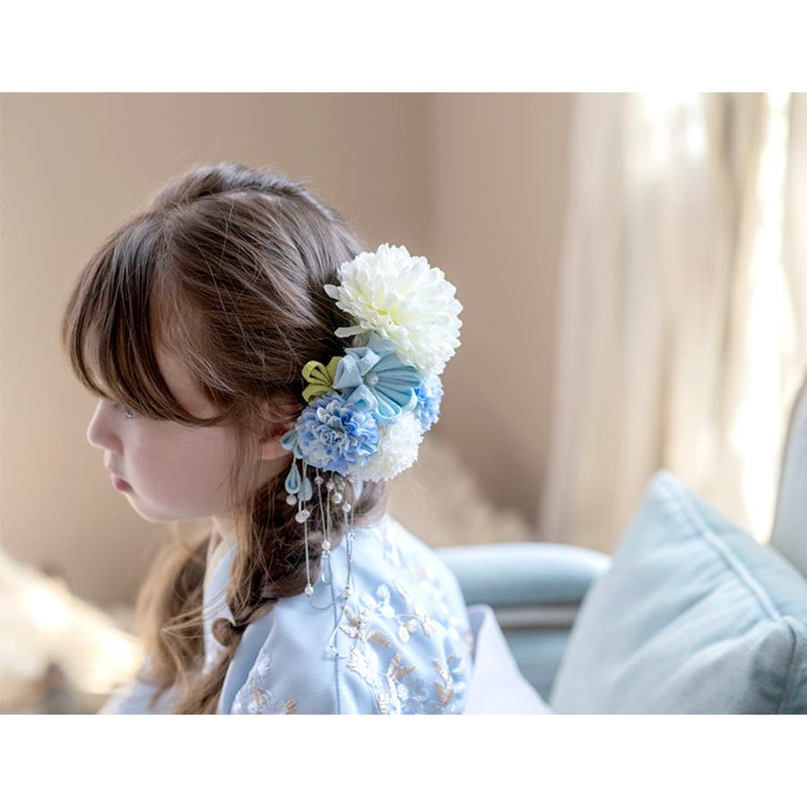 和装お花の髪飾り2点セット[髪飾り造花卒業式袴結婚式成人式子供 