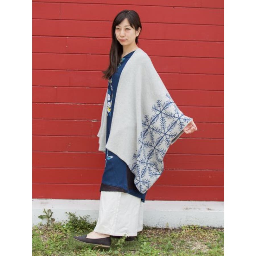 【カヤ】-attakee- 紋色羽織り ビッグシルエットニットカーディガン