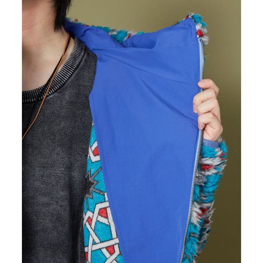 チャイハネ】Amina×grn タファルMEN'Sボアジャケット[品番