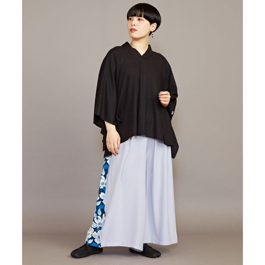 カヤ パンツ 「カヤ」春ざれ八掛ワイドパンツ レディース