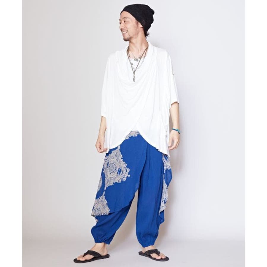 口コミ・レビューで人気商品を探そう チャイハネ】アシトラMEN'S変形サルエルパンツ[品番 パンツ