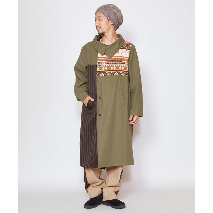 チャイハネ】ノマンドMEN'S変形ロングジャケット[品番