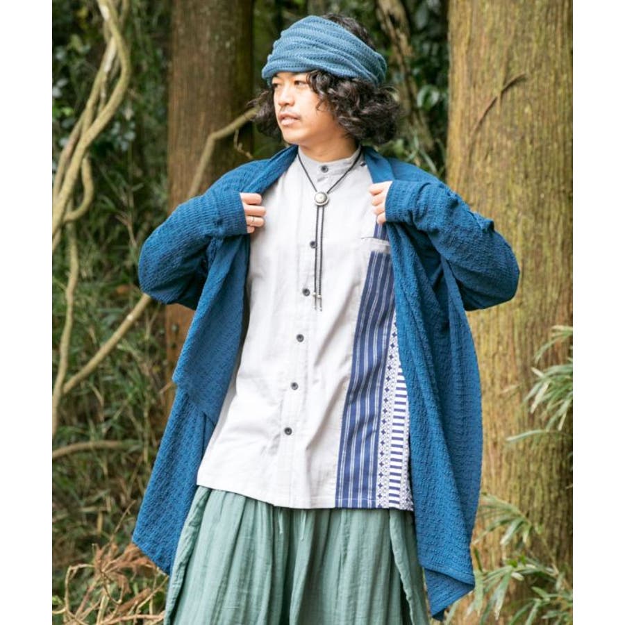 スプットメンズカーデ(KHAKI): 『チャイハネ』公式通販