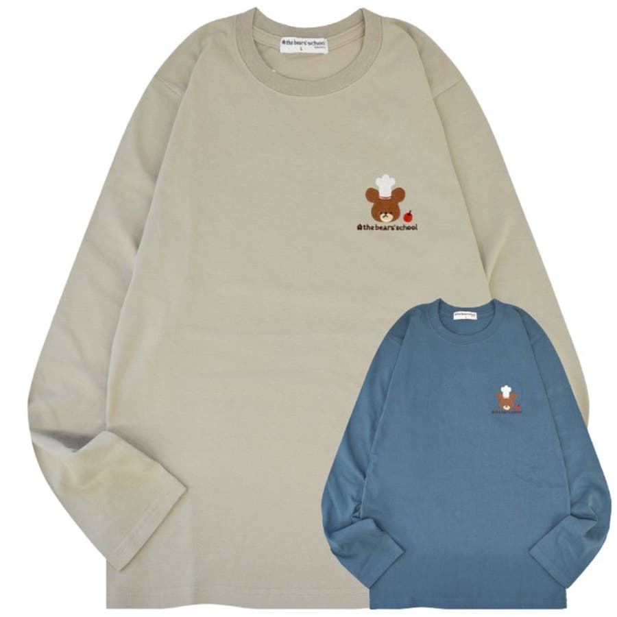 くまのがっこう Tシャツ 長袖 レディース ジャッキー 刺繍 ワン